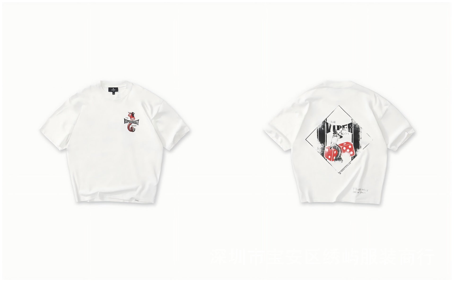 Represent Cartoon Graphic Crew Neck Short Sleeve T Shirt