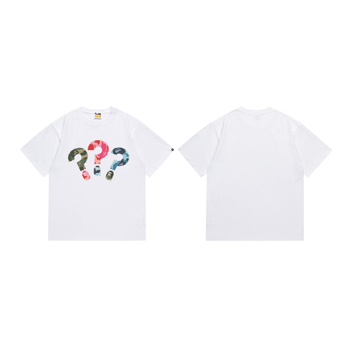 Bape Camo Ape‑Head Graphic Oversized Tee Streetwear Unisex