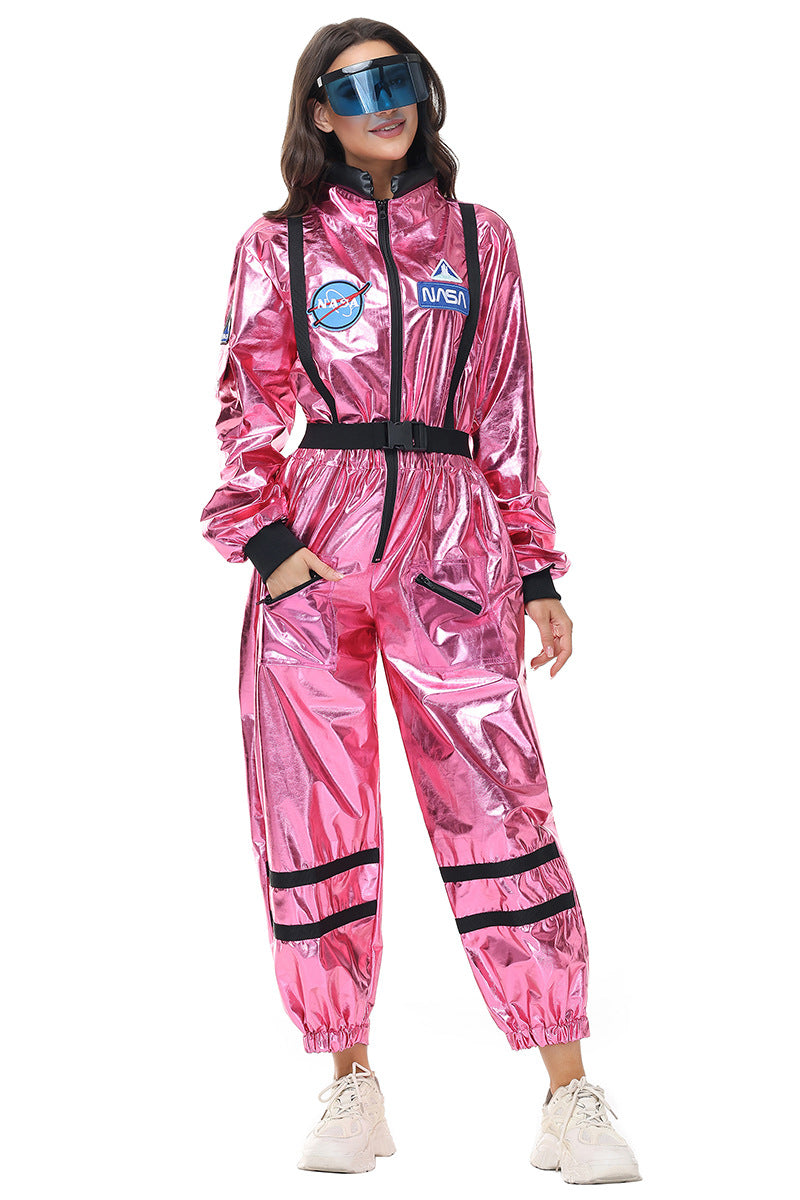 Halloween Women Astronaut Space Suit Cosplay Pilot Jumpsuit Party Sets