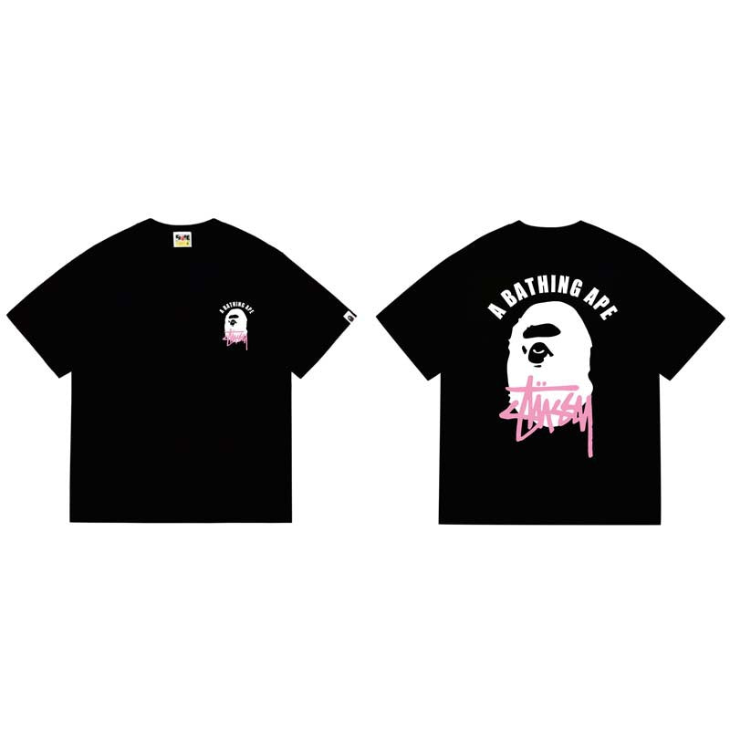 BAPE Ape Head Shark Print Loose Casual Unisex T-Shirt
