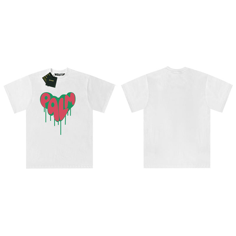 Palm Angels Graphic Print Tee Loose Crew Neck Streetwear T-Shirt