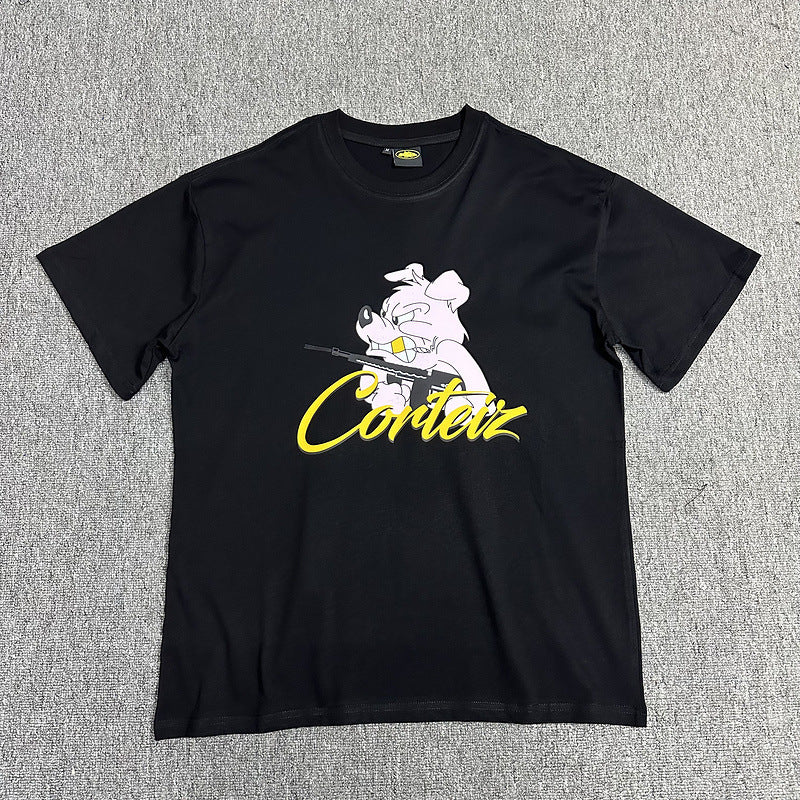 Corteiz Circle Logo Graphic Oversized Tee Streetwear Unisex