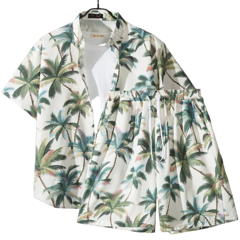 Couple Tropical Floral Short Sleeve Beach Matching Vacation Set 5127-5141