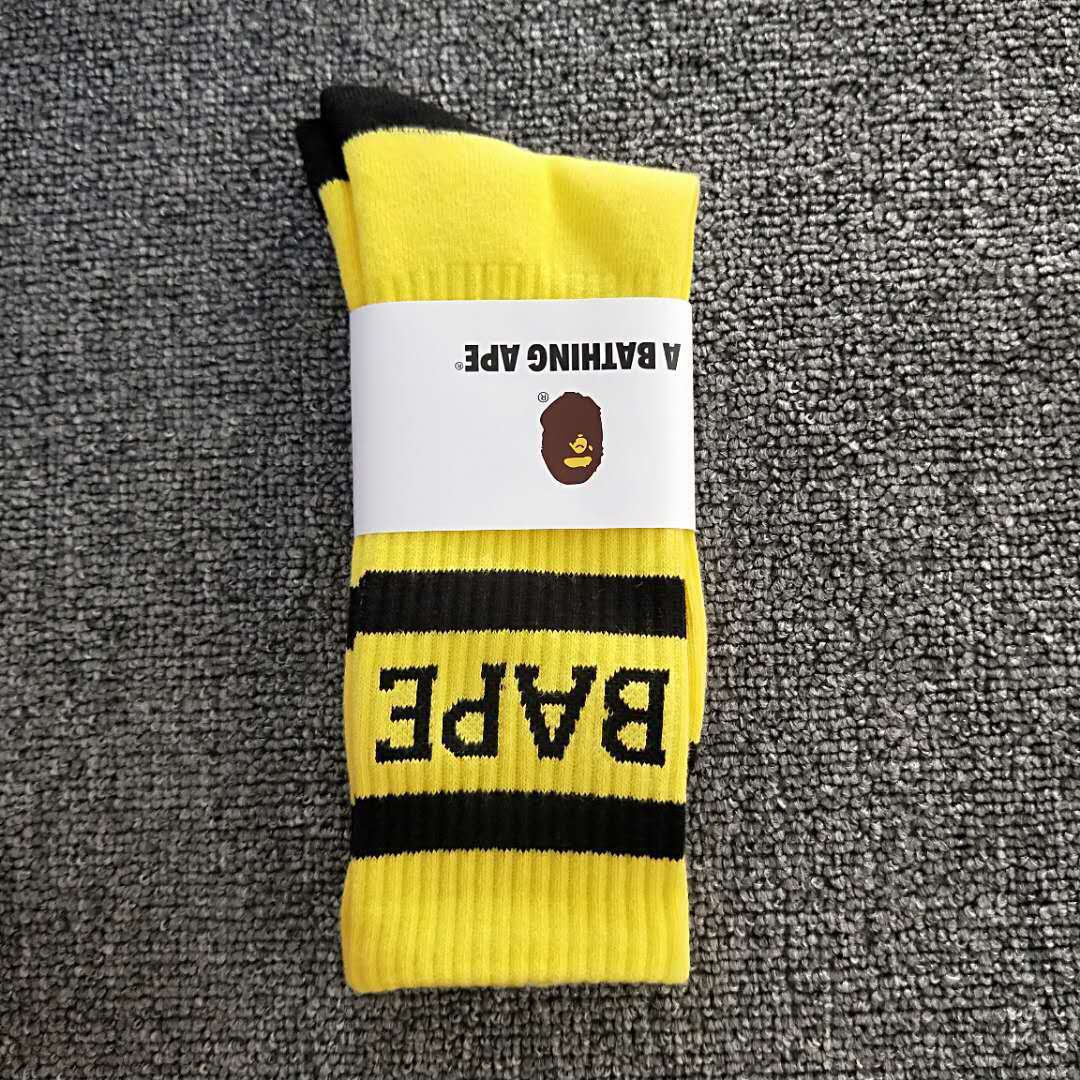 BAPE Ape Head Crew Socks Multi Graphic Prints