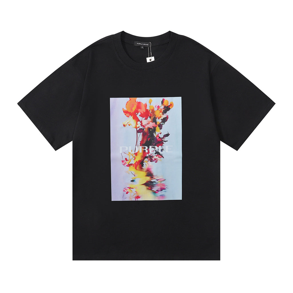 Purple Brand Graphic Tee Loose Unisex Vintage Streetwear T-Shirt