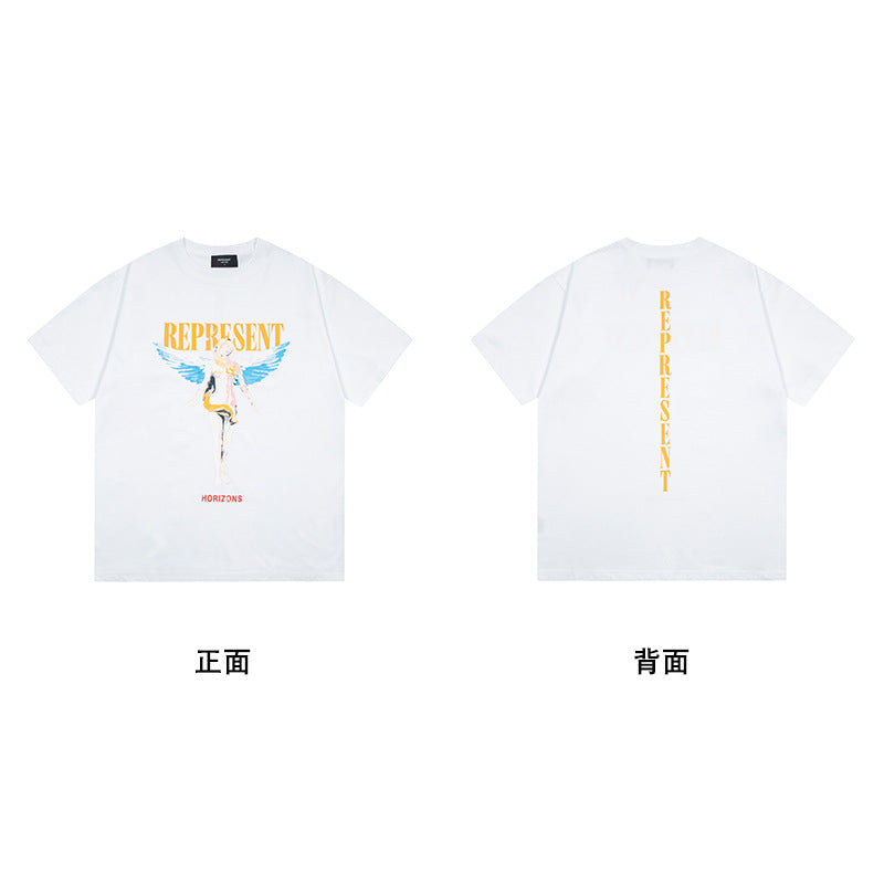 Represent Shark Washed Graphic Oversized Tee Streetwear Unisex