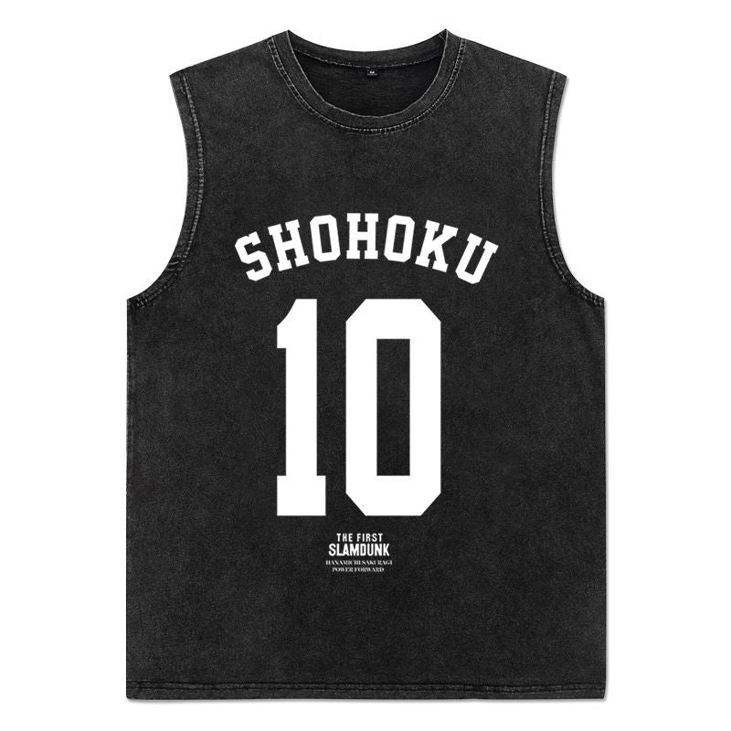 Vintage Washed Graphic Tank Top Mens Cotton Sleeveless Sports Vest