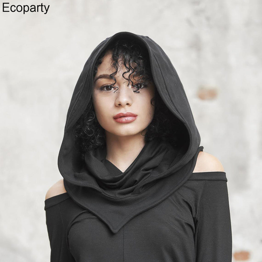 Halloween Medieval Assassin Hooded Face Cover Cosplay Neck Scarf