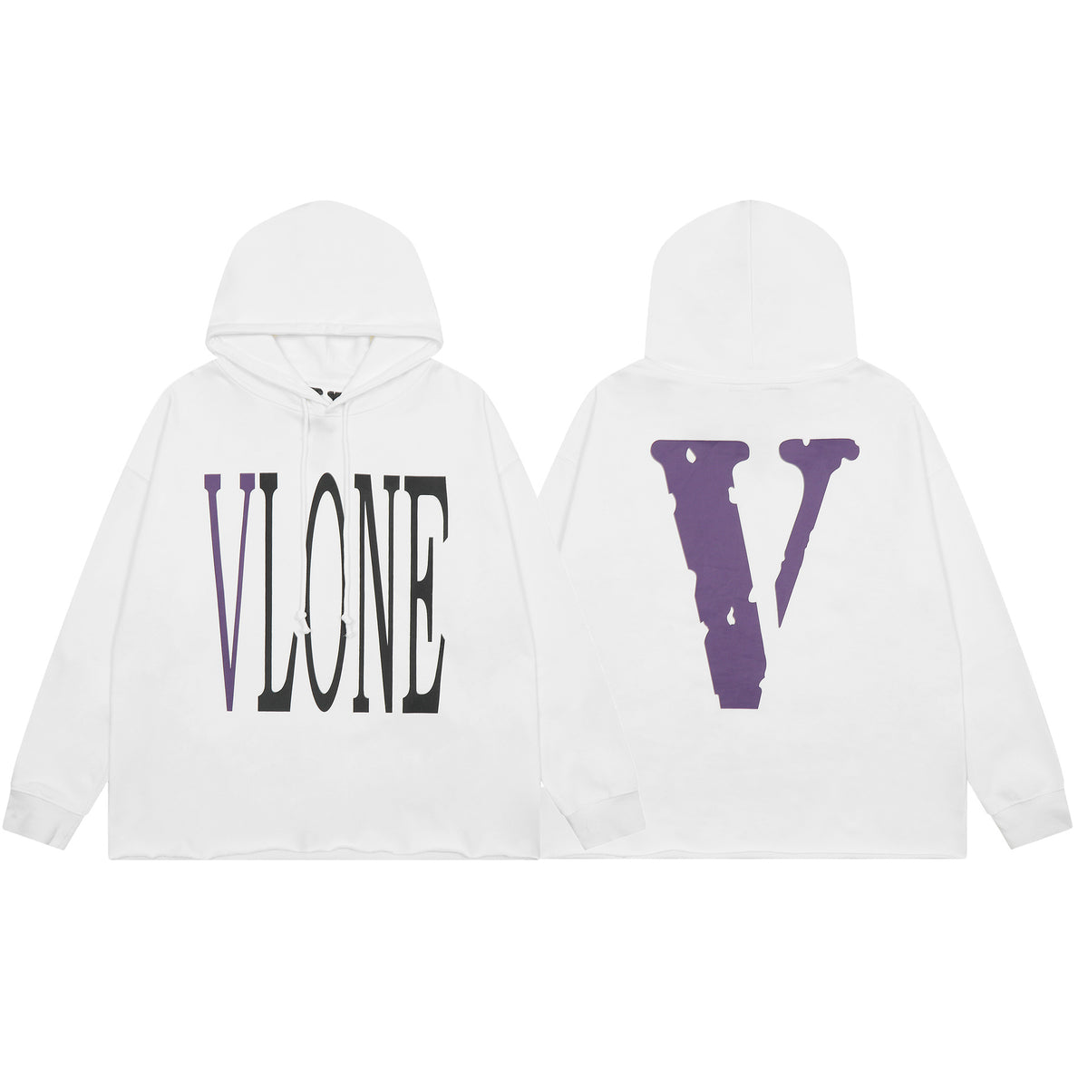 Vlone Friends Big V Logo American Style Unisex Hoodie