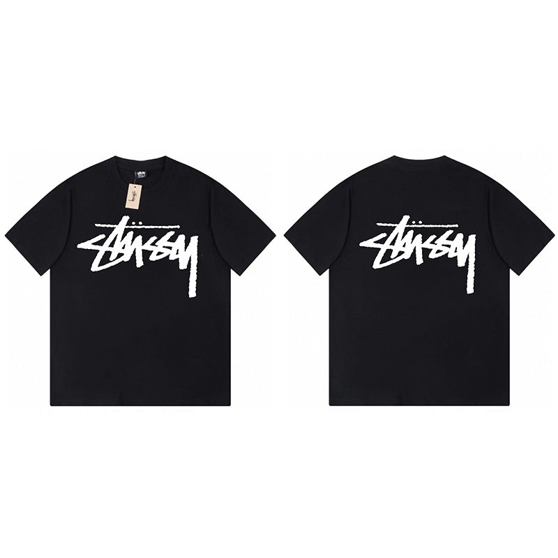 Stussy Graphic Print Collection Loose Casual Short Sleeve T-Shirt