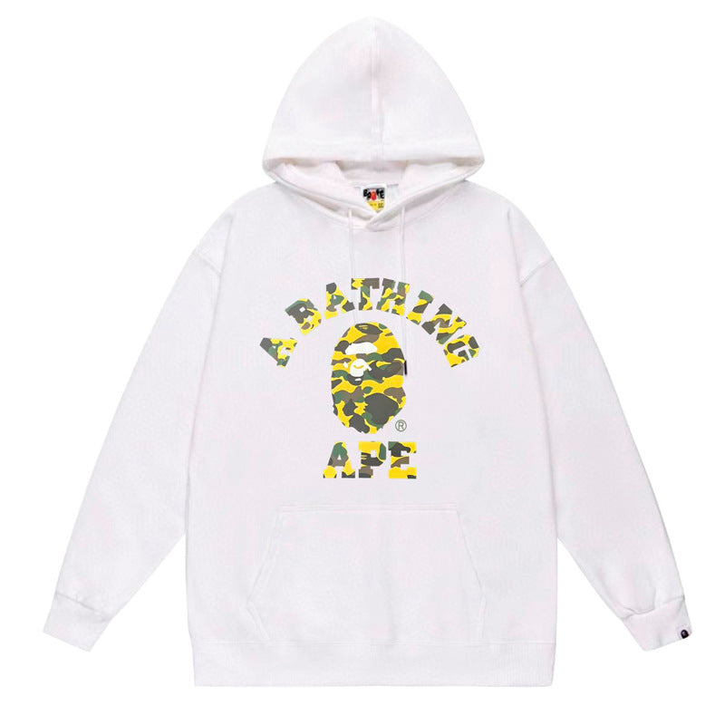 BAPE Ape Head Graphic Hoodie Camo Print Loose Cotton Pullover