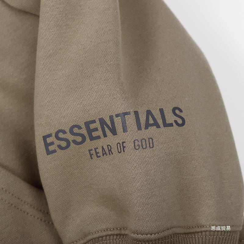 Fear of God ESSENTIALS Small Logo Hoodie, Chest & Sleeve Print