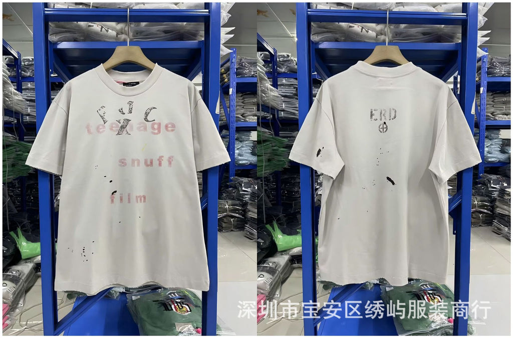 Enfants Riches Deprimes Washed Letter Print Cut Off Tank Top Unisex
