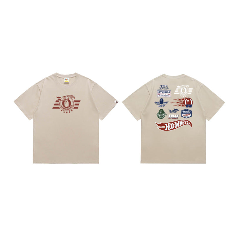 Bape Sakura Floral Graphic Oversized Tee Streetwear Unisex