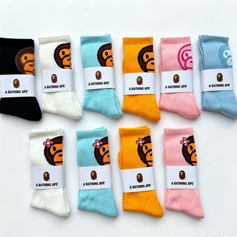 BAPE Baby Milo Jacquard Crew Socks Unisex