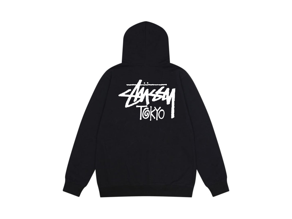 Stussy Zip Up Hoodie Multi Graphic Letter Print Streetwear Jacket