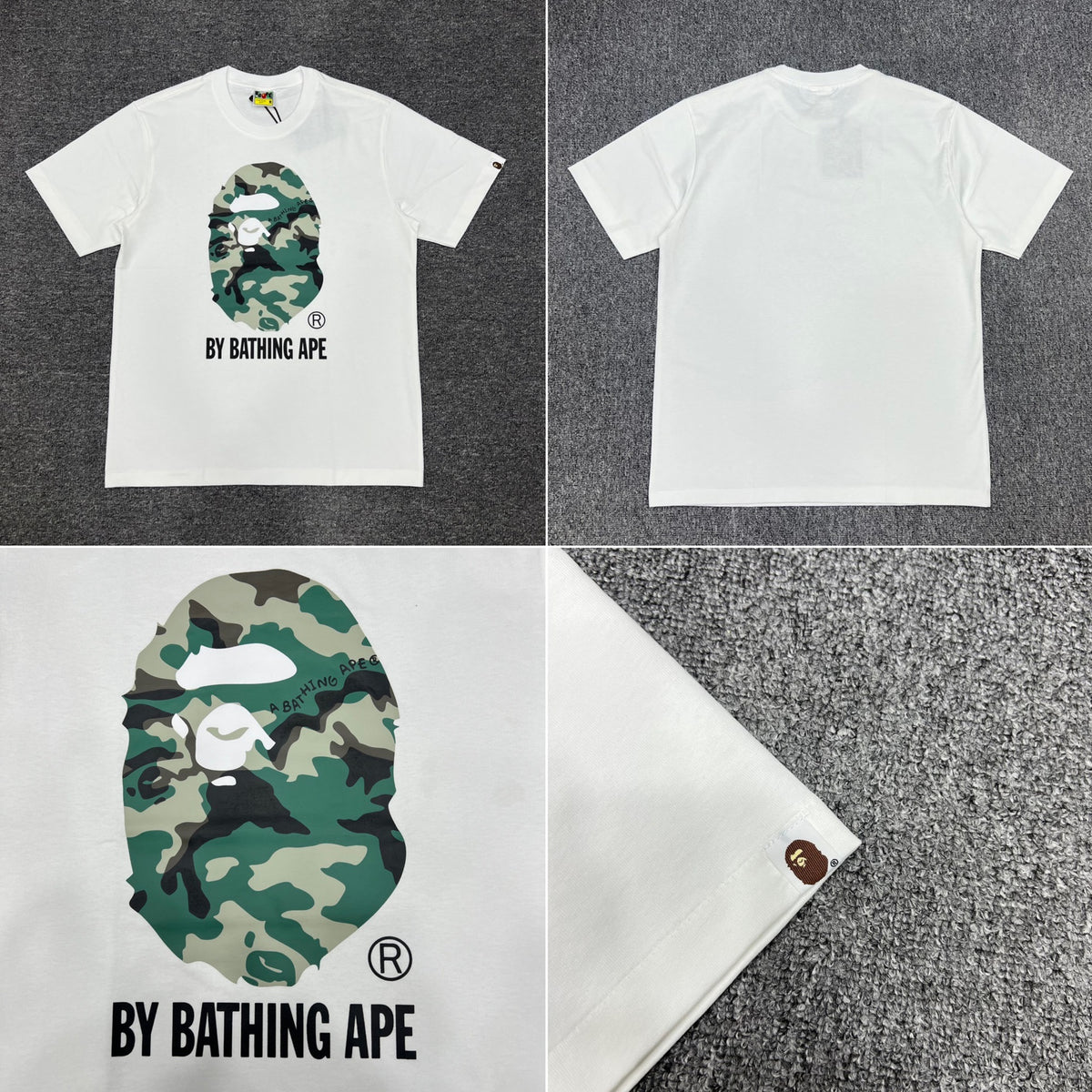 Bape Ape Head Camo Graphic Oversized Short Sleeve Tee Multi‑Style