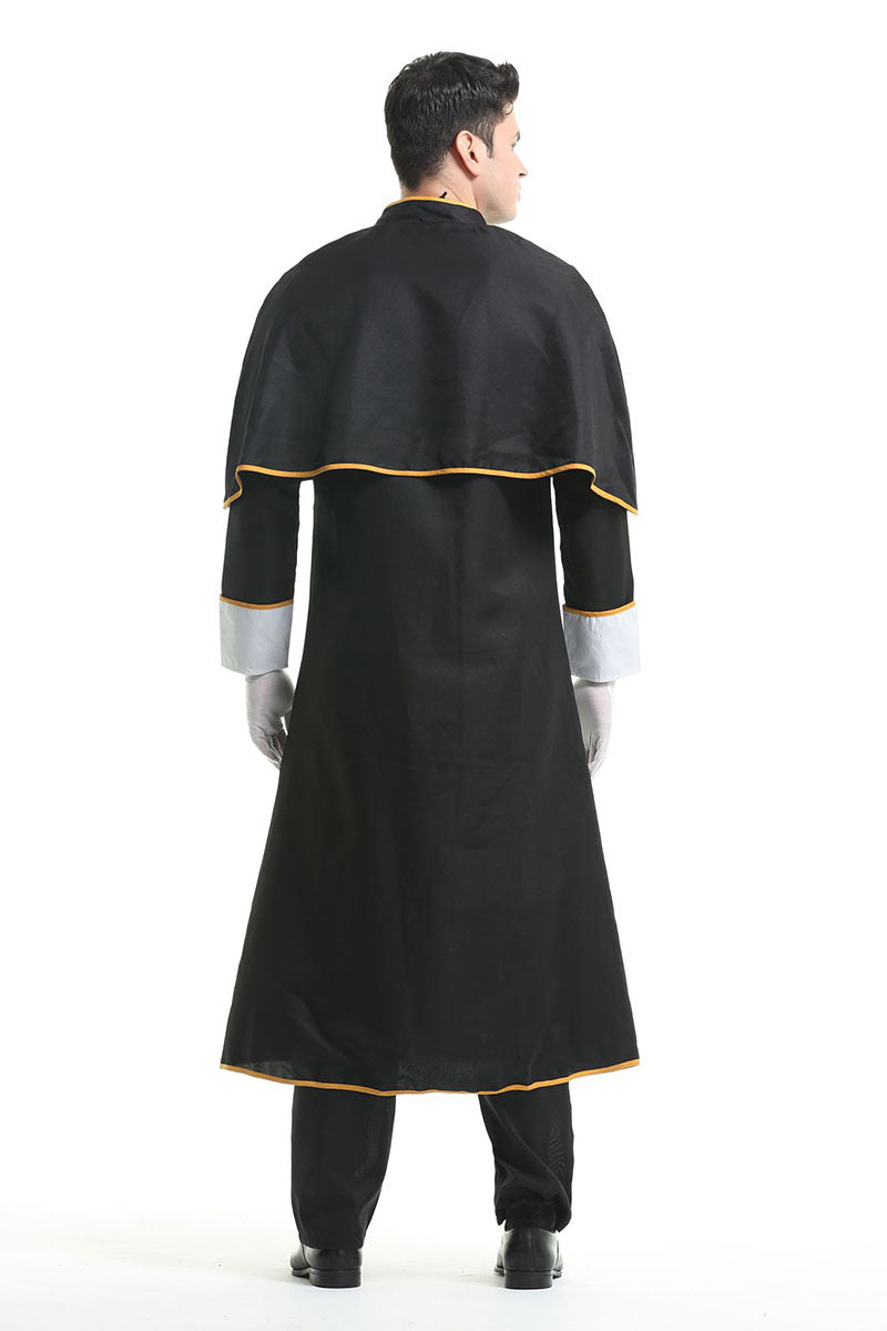 Halloween Men Priest Father Cosplay Religious Robe Carnival Party Sets