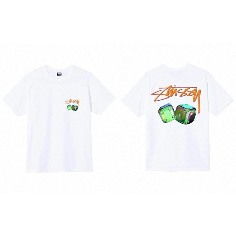 Stussy Graphic Print Collection Loose Casual Short Sleeve T-Shirt