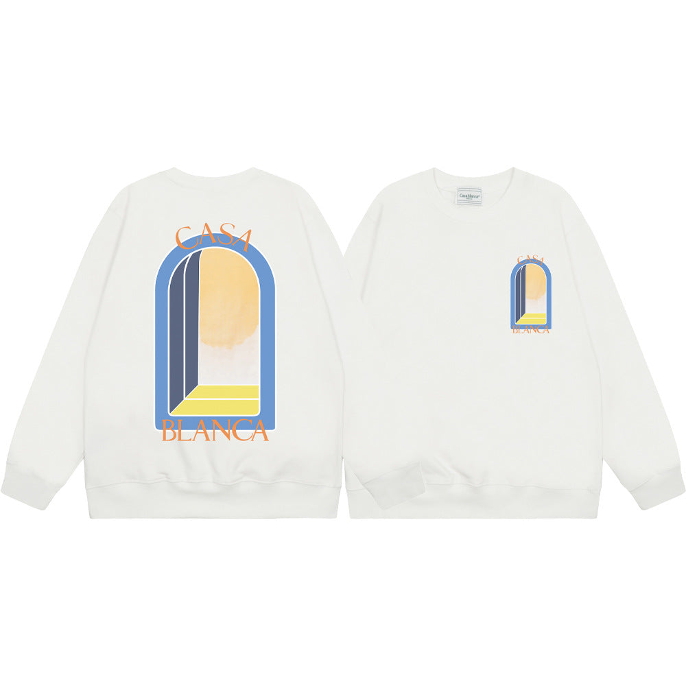 Casablanca Graphic Print Crew Neck French Terry Sweatshirt Unisex