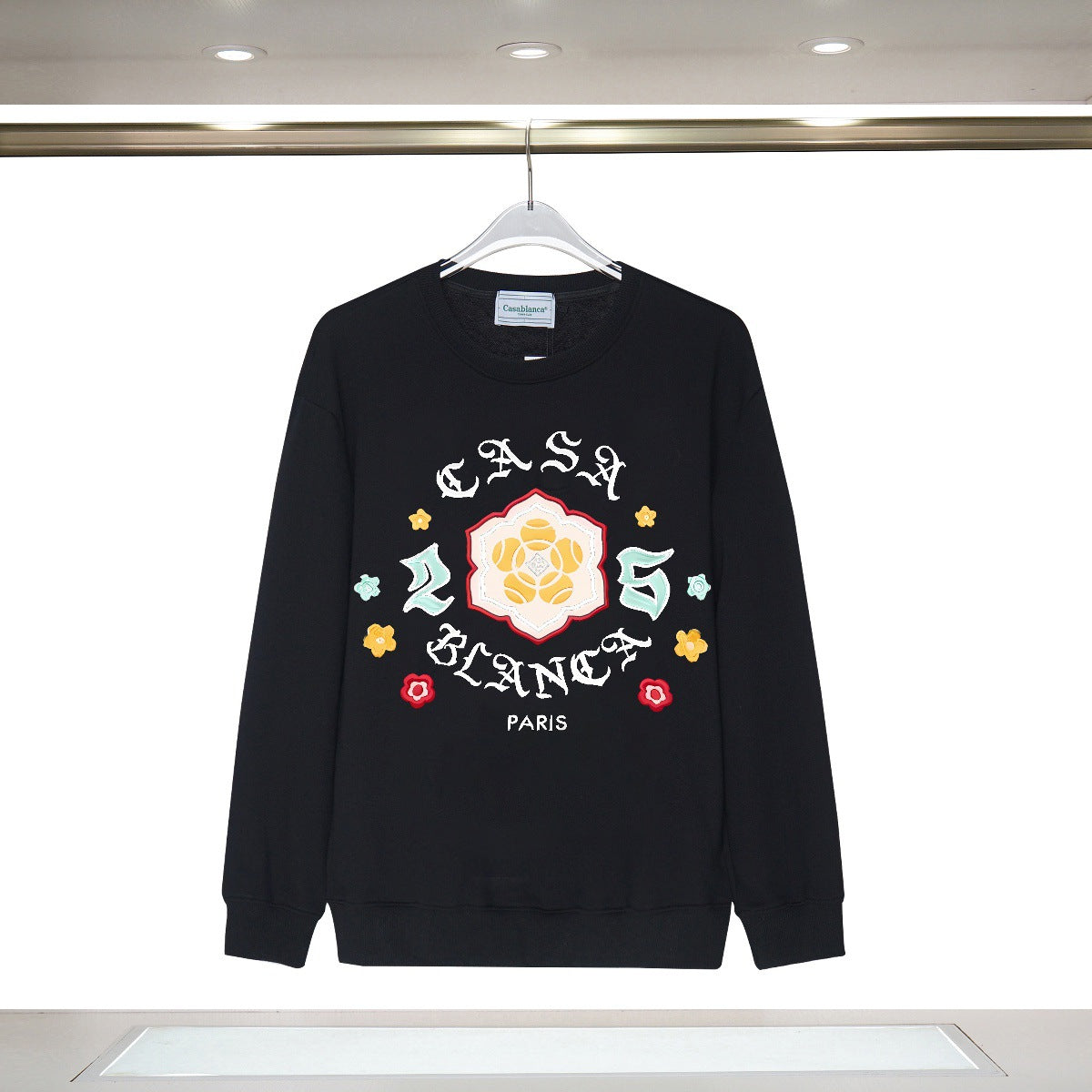 Casablanca Art Graphic Crewneck Sweatshirt Vintage Casual Pullover
