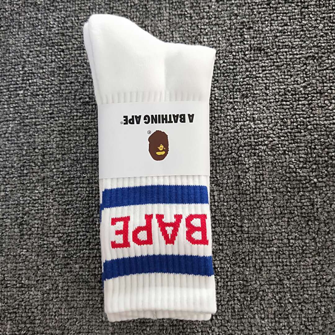BAPE Ape Head Crew Socks Multi Graphic Prints