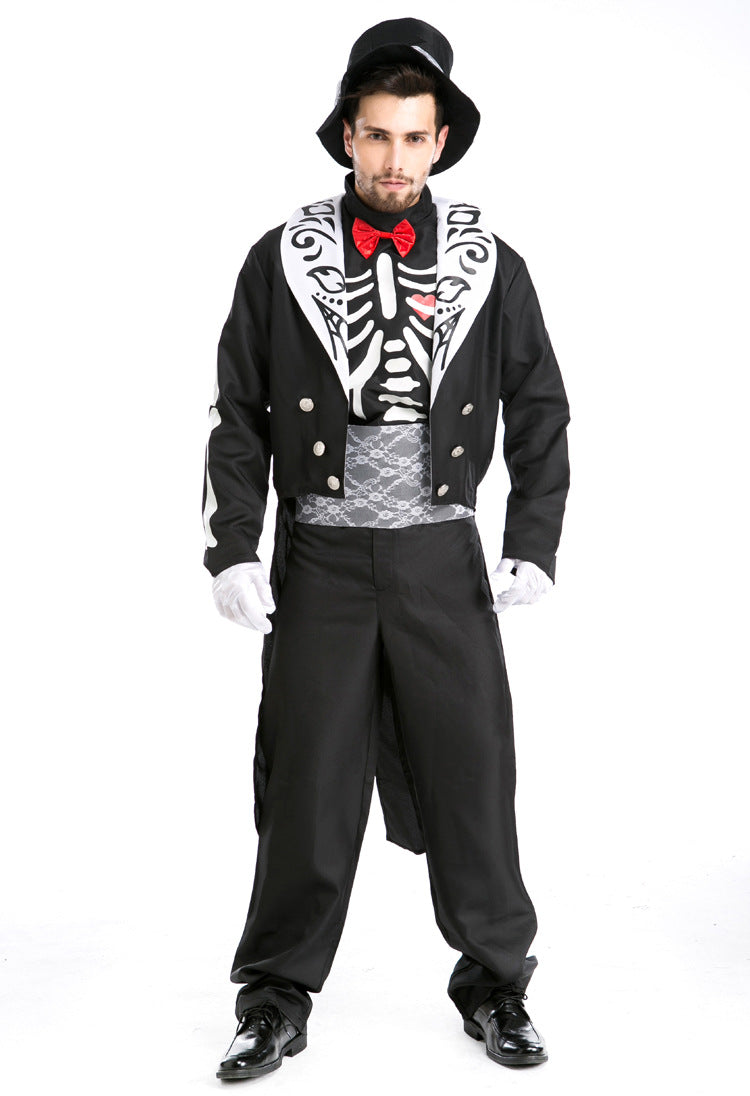 Halloween Men & Women Vampire Skeleton Gothic Cosplay Couple Sets