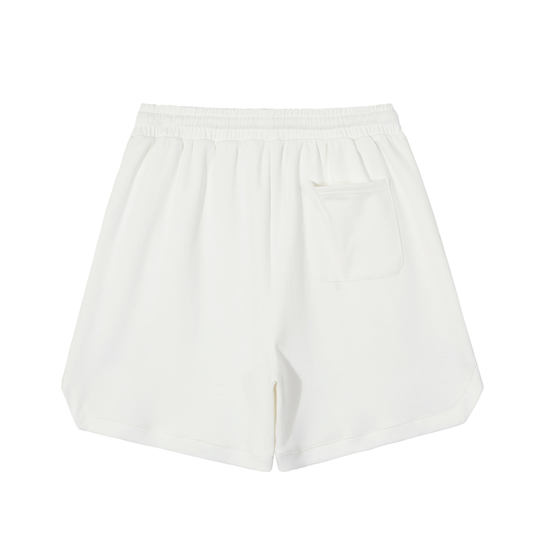 Pique Double Fabric Letter Embroidery Drawstring Casual Shorts