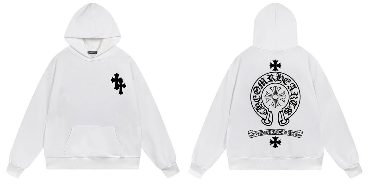 Chrome Hearts Cross Horseshoe Hoodie Vintage Goth Streetwear Pullover