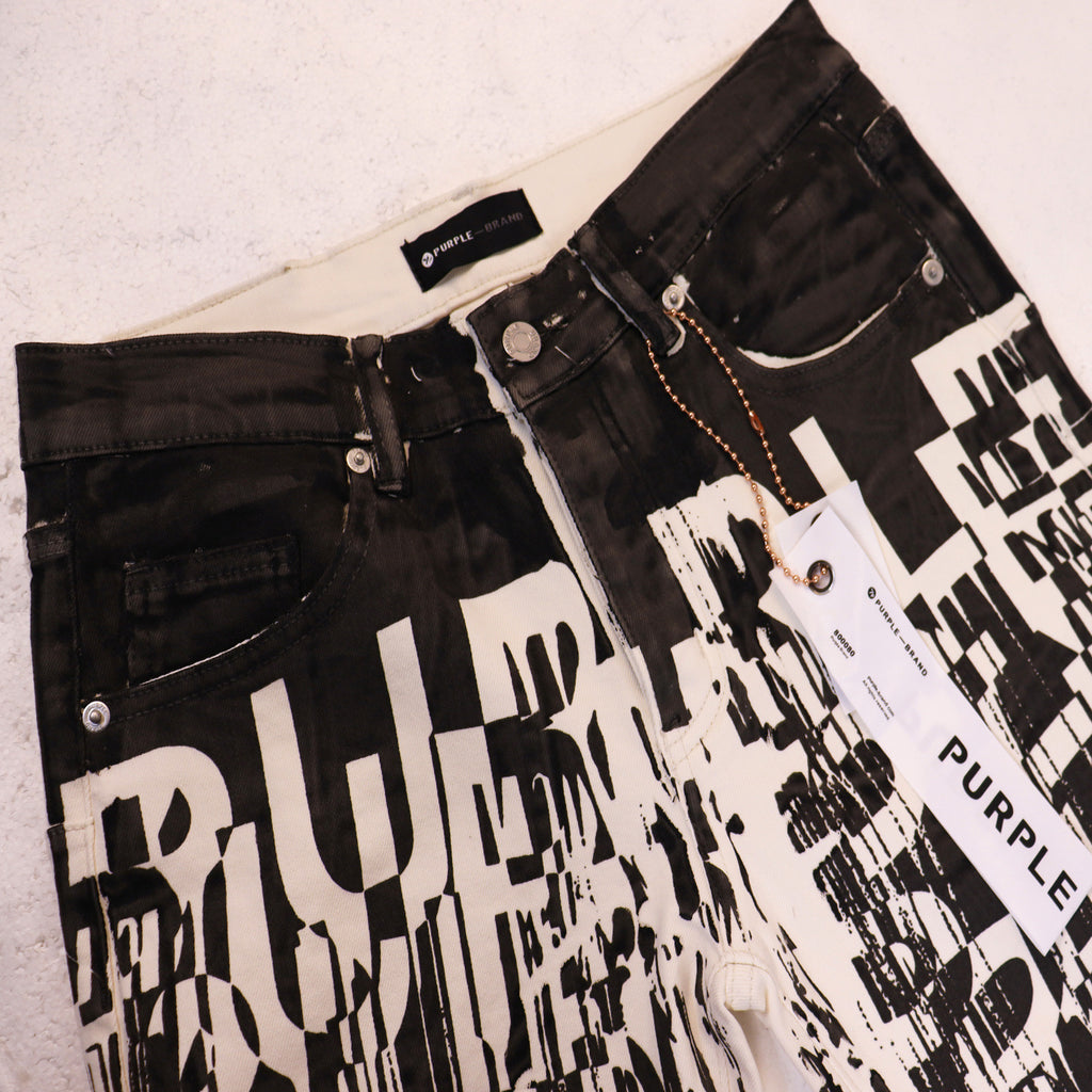 Purple Brand Hand Paint Ripped Skinny Denim Jeans Unisex