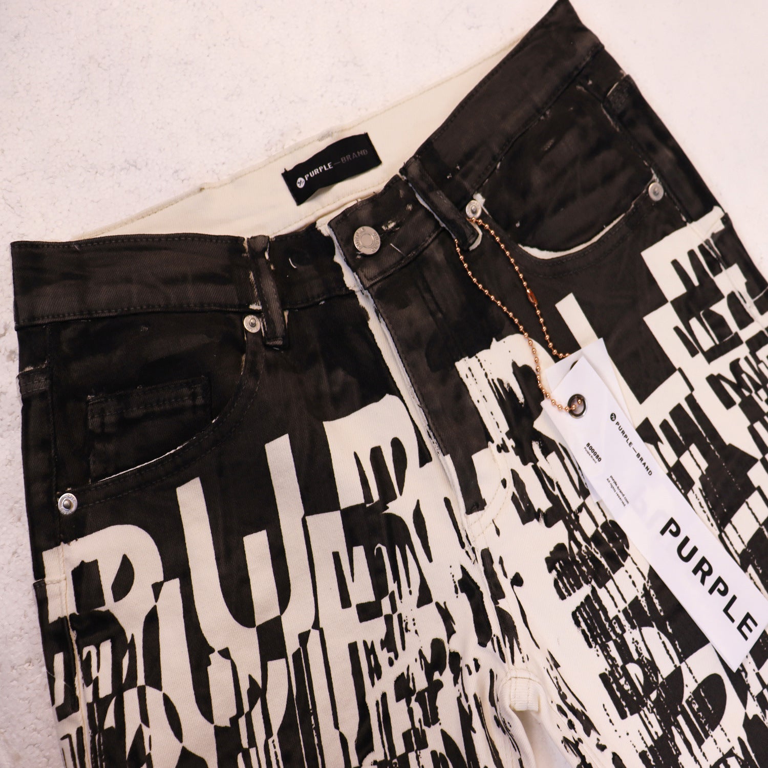 Purple Brand Hand Paint Ripped Skinny Denim Jeans Unisex