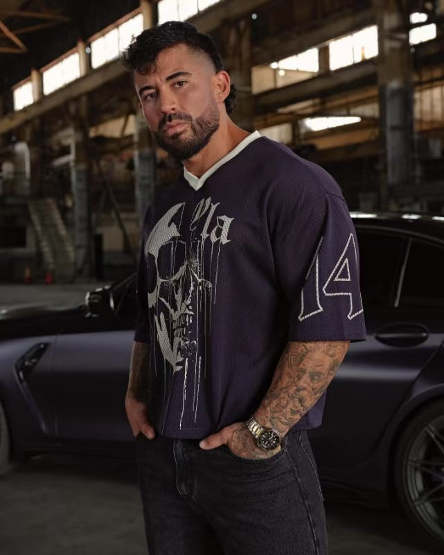 YOUNGLA 4015 Drippy Skull Jersey