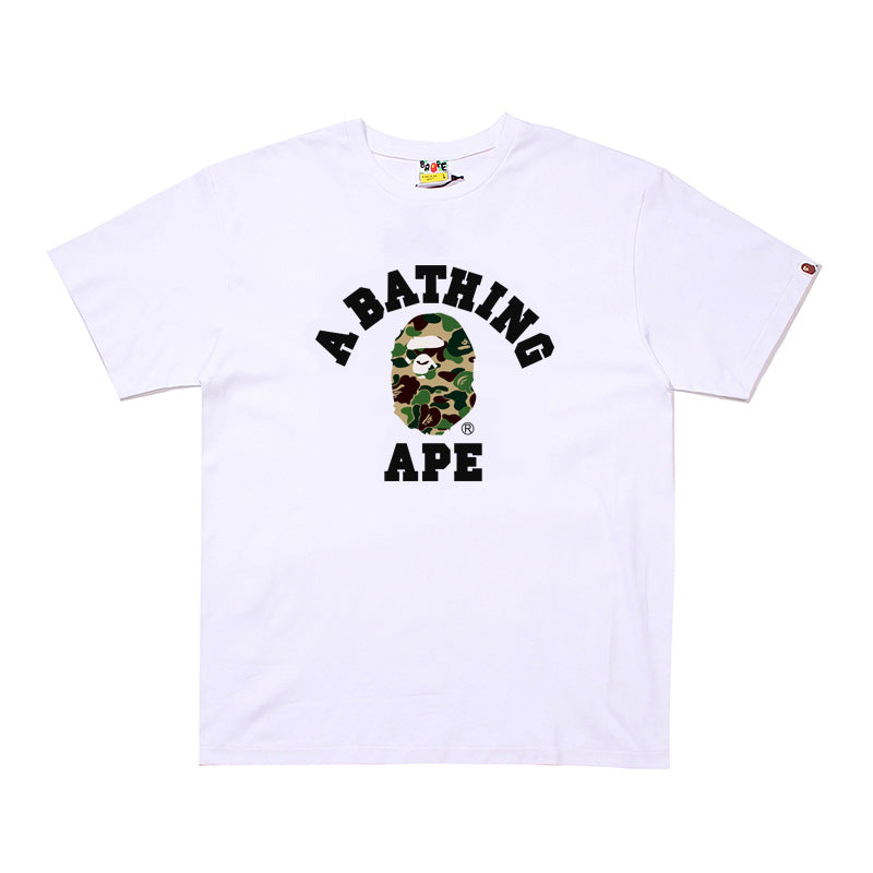 Bape Multi‑Ape‑Head Graphic Oversized Tee Streetwear Unisex