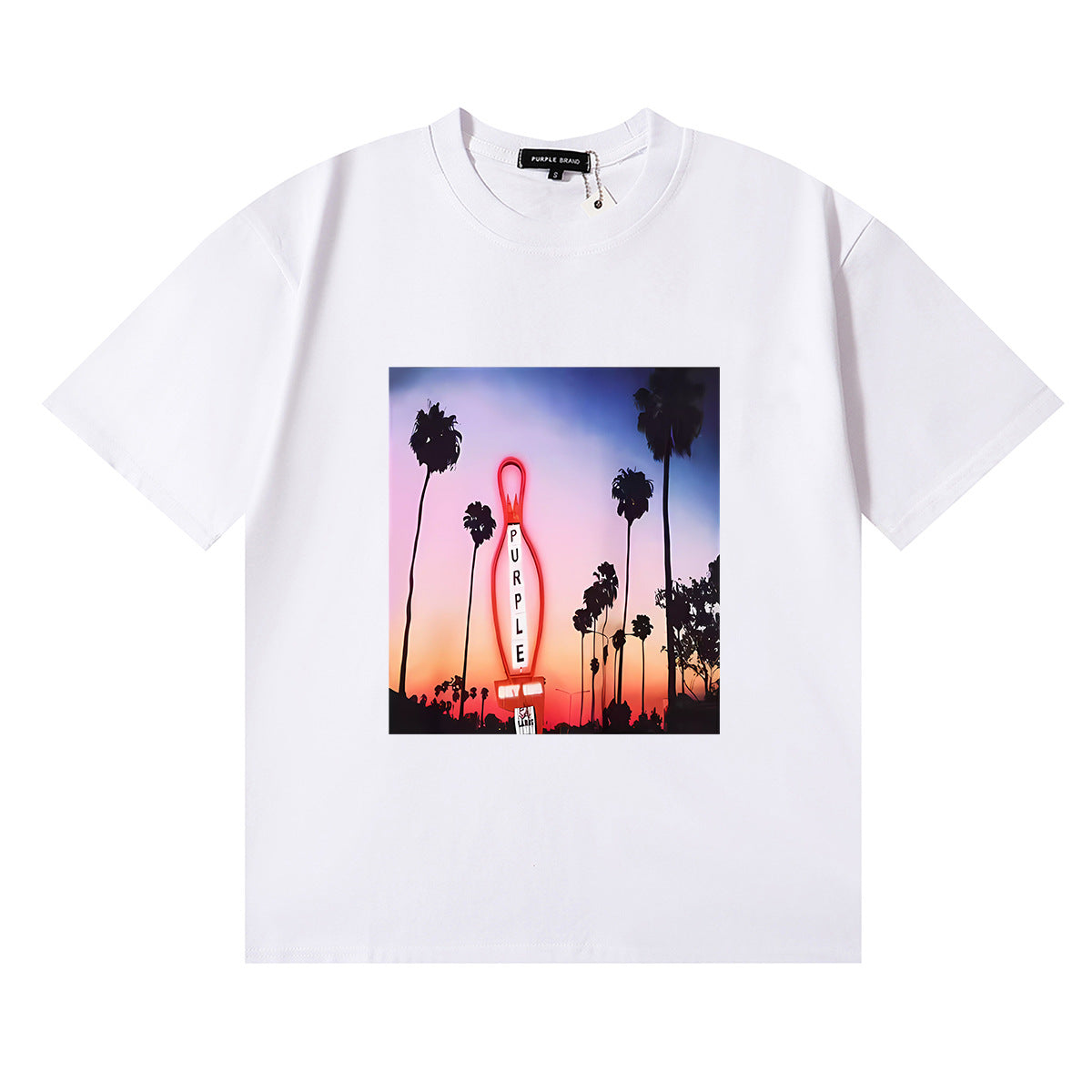 Purple Brand Graphic Tee Loose Unisex Vintage Streetwear T-Shirt