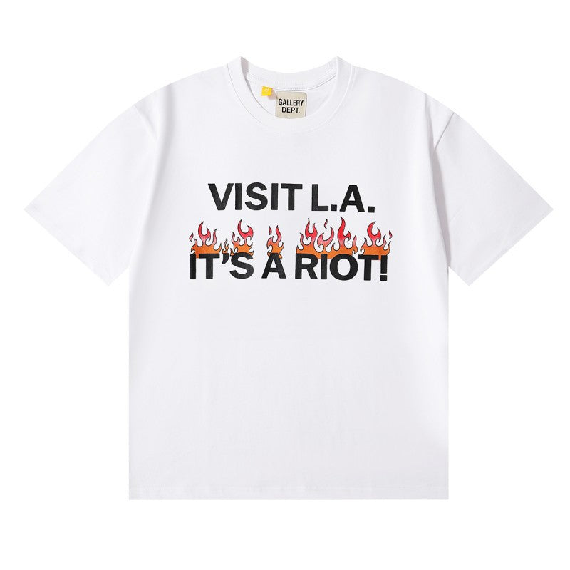 Gallery Dept Classic Logo Slogan Crew Neck Short Sleeve T‑Shirt Unisex