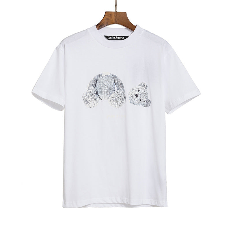 Palm Angels Teddy Bear Graphic Tee Loose Unisex Streetwear T-Shirt