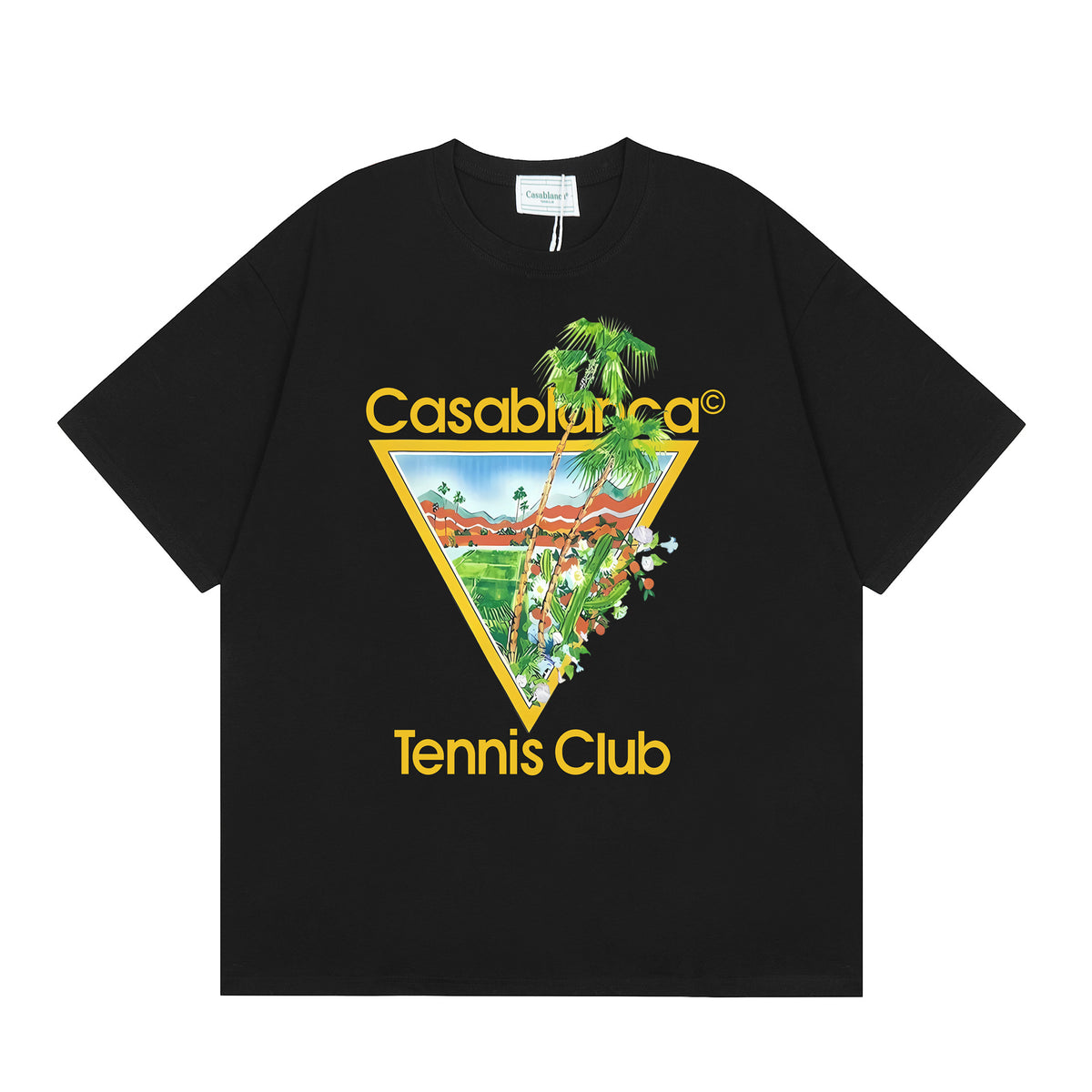 Casablanca Multi‑Artwork Vintage Graphic Oversized Tee Streetwear