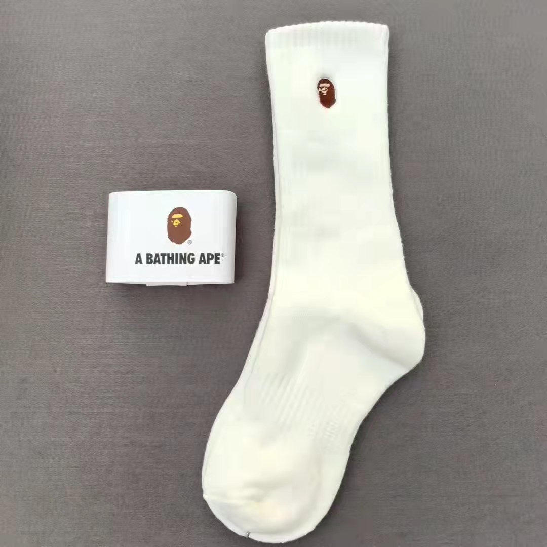 BAPE Ape Head Embroidered Socks