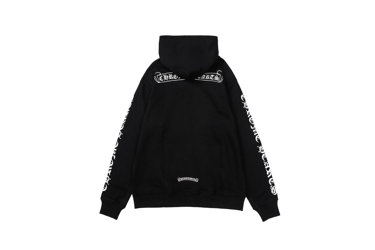Chrome Hearts Multi‑Cross Sanskrit Graphic Oversized Hoodie Streetwear