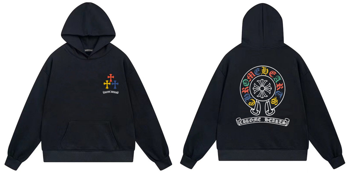 Chrome Hearts Cross Horseshoe Hoodie Vintage Goth Streetwear Pullover