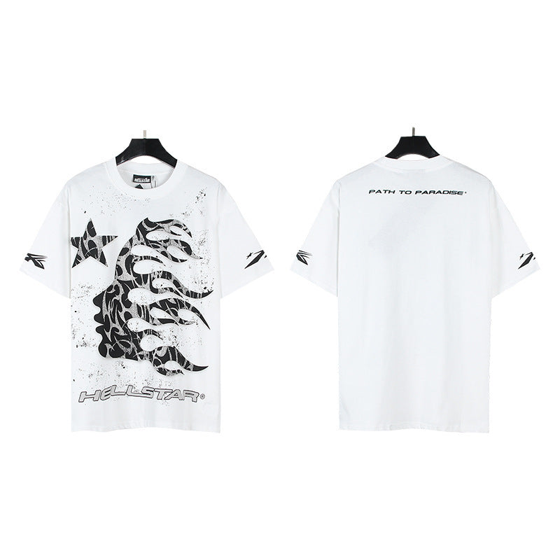 Hellstar Multi‑Graphic Print Crew Neck Short Sleeve Tee Unisex