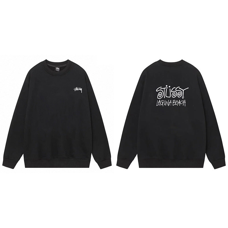 Stussy Graphic Crewneck Sweatshirt 8 Ball Dice Street Casual Pullover