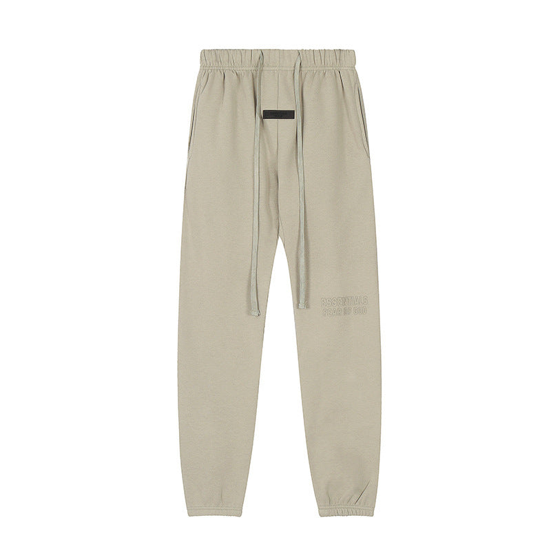 Fear of God ESSENTIALS 3D Silicone Letter Print Hoodie sweatpants