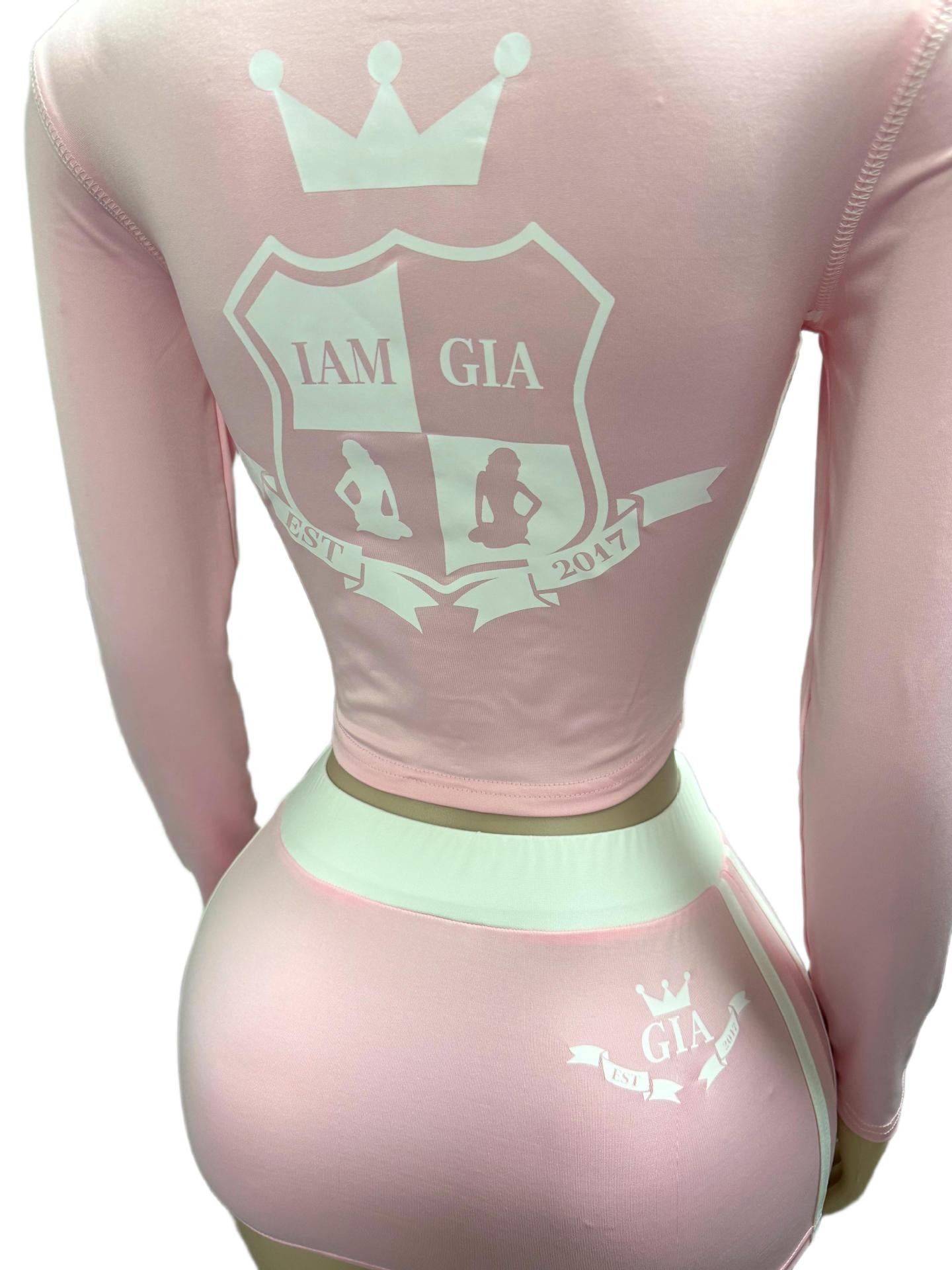 I.AM.GIA Zip Hoodie Crop Top Mini Skirt 2 Piece Set Women