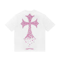 Chrome Hearts Color Sanskrit Cross Print Short Tee Unisex Y2K