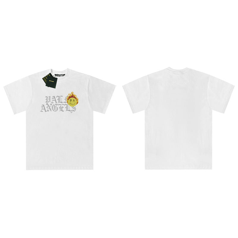 Palm Angels Graphic Print Tee Loose Crew Neck Streetwear T-Shirt