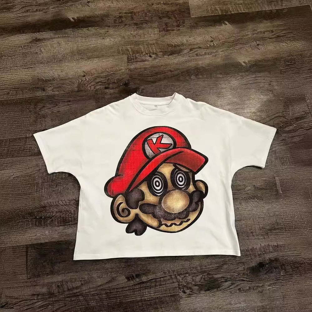 Y2K Cartoon & Anime Graphic Unisex Oversized Streetwear Cotton Tee