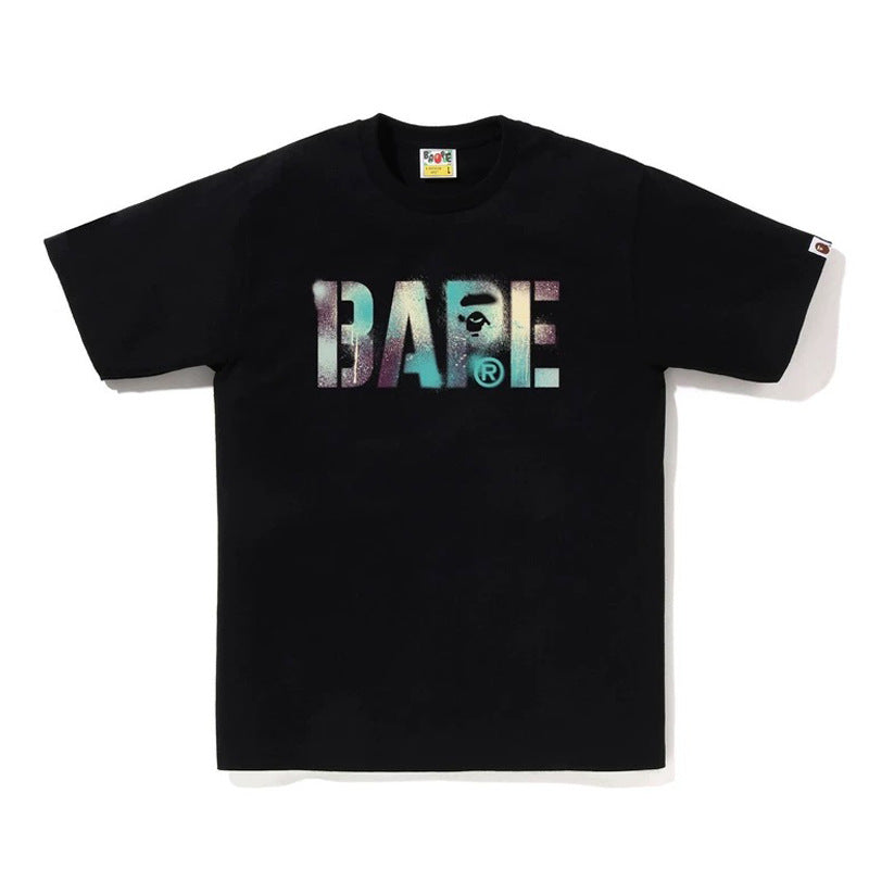BAPE Ape Head & Shark Graphic Tee Loose Unisex Streetwear T-Shirt