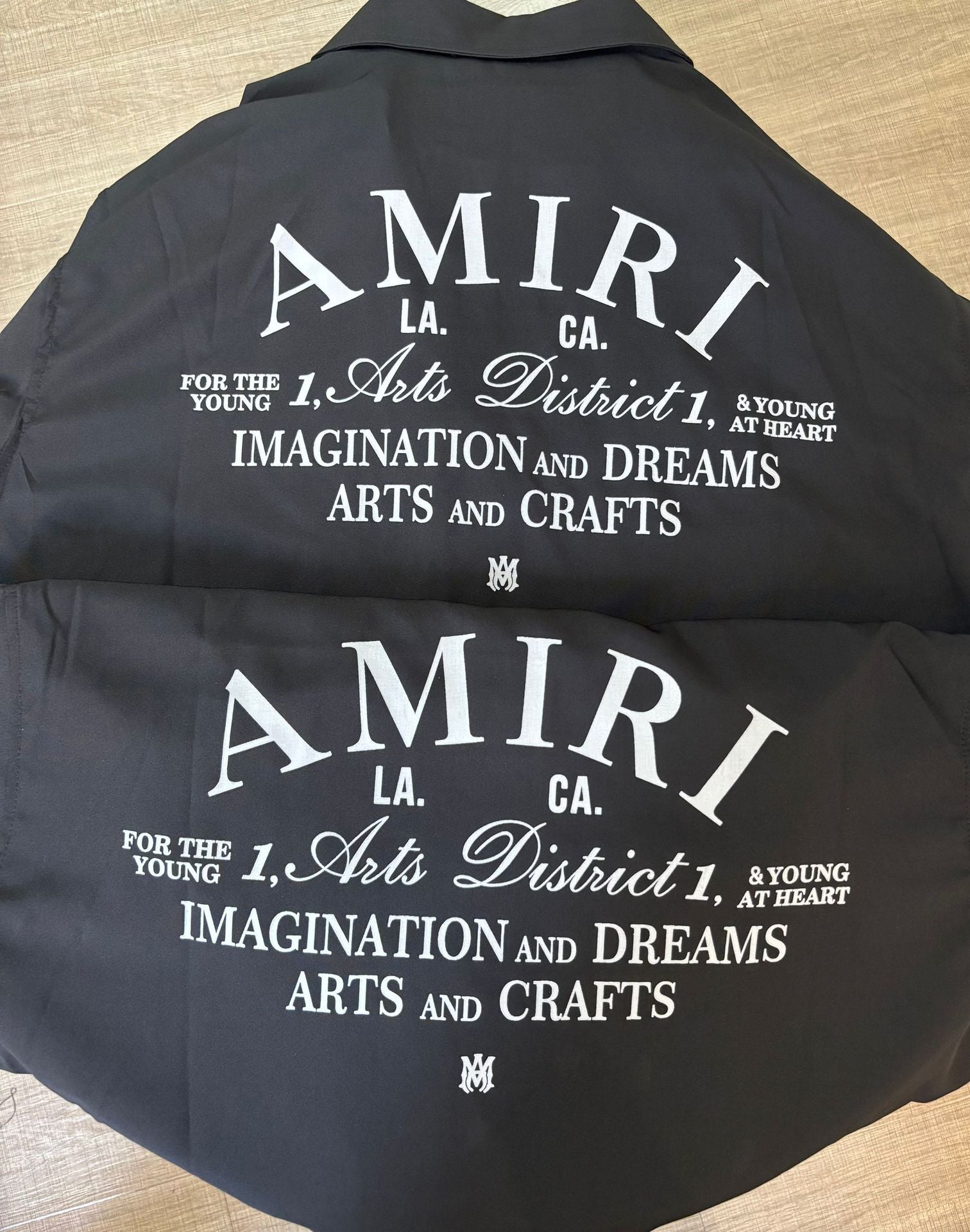 Camp Collar Arch Letter Print Loose Short Sleeve Shirt