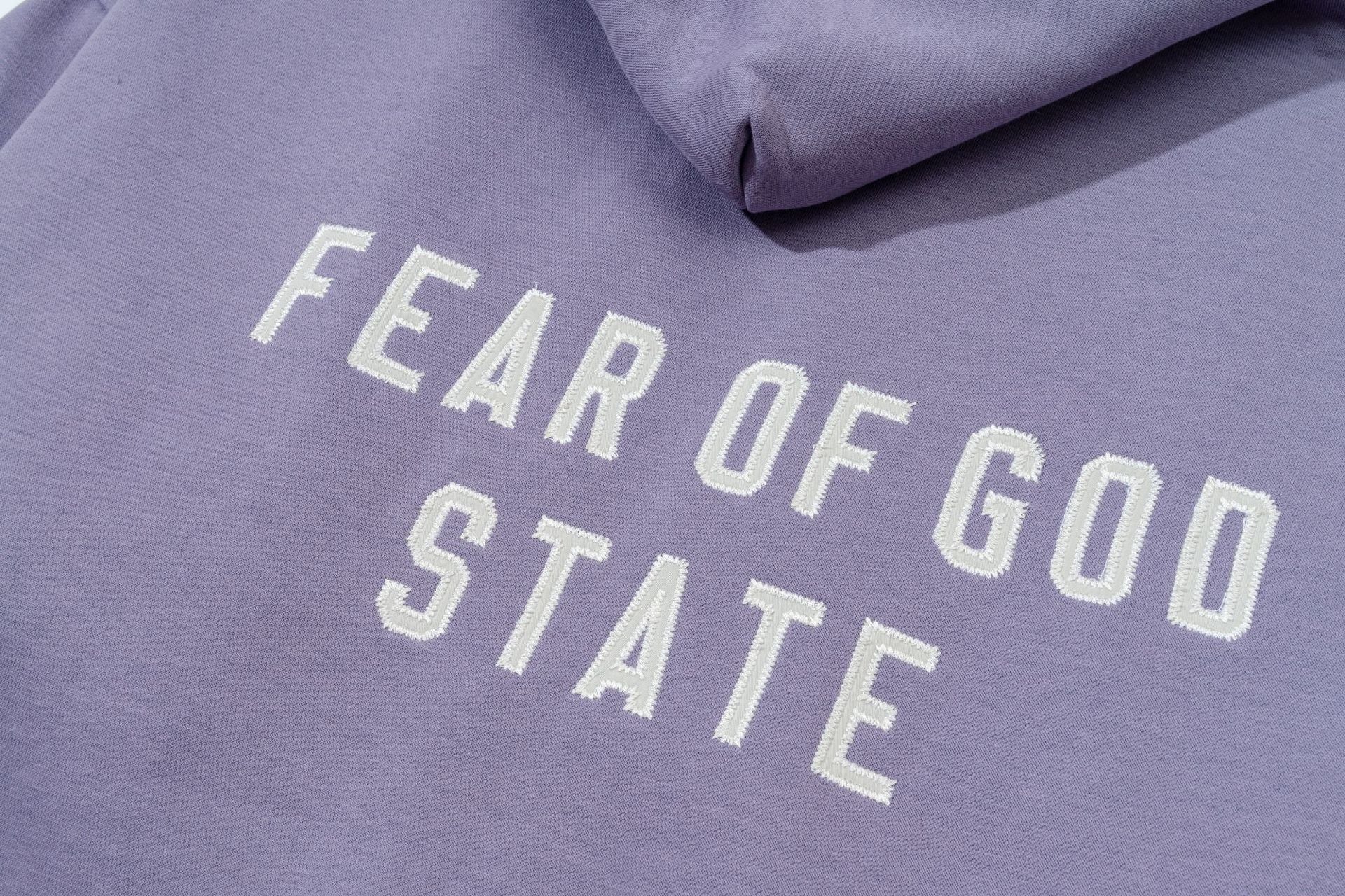 FOG Essentials Emblem Letter Zip Up Hoodie Unisex